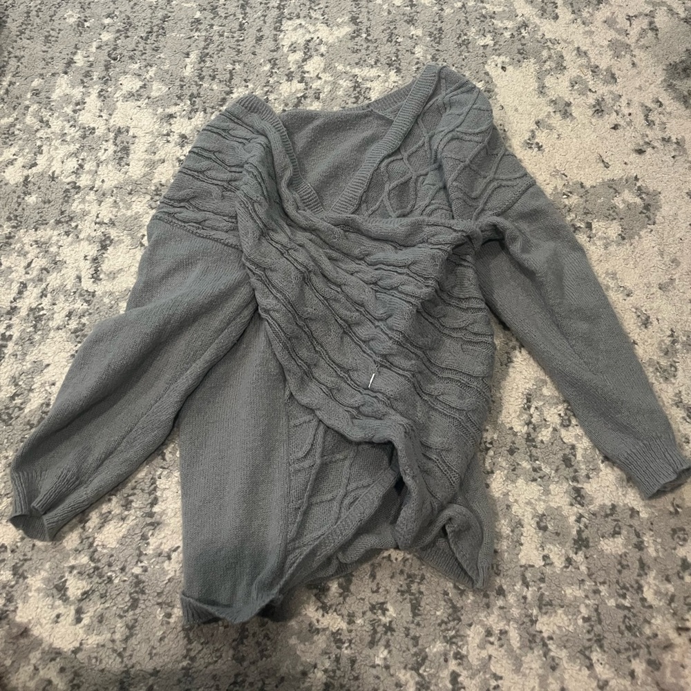 Gray Cable Knit Sweater